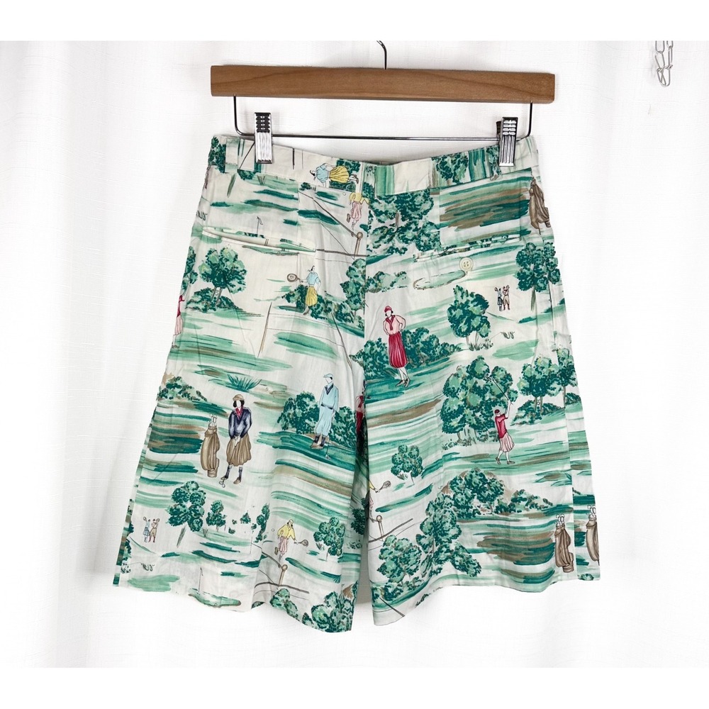 Vtg Tail Colorful Floral Pleated Tennis Golf High Waist Shorts Pockets Sz 10 - Picture 2 of 11